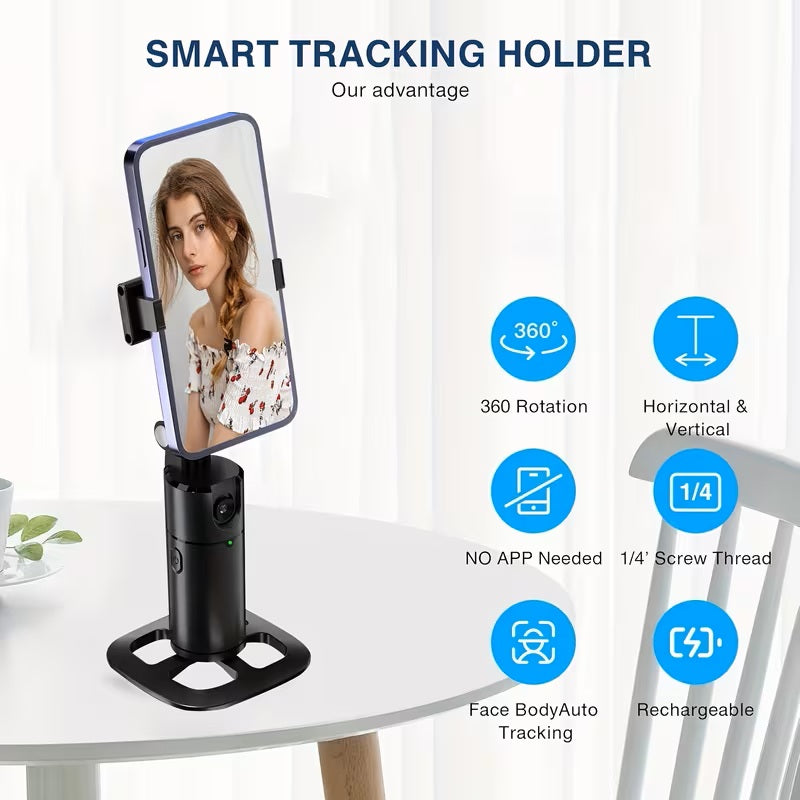 Auto Face Tracking Tripod 360° Rotation Desk Stand