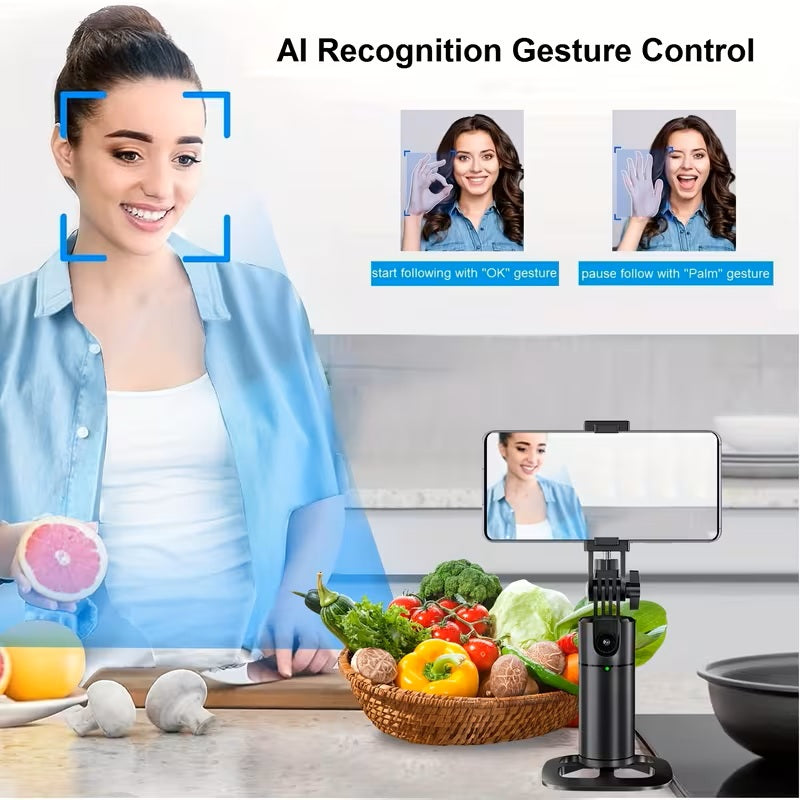 Auto Face Tracking Tripod 360° Rotation Desk Stand