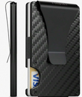Men's RFID Blocking Slim Wallet Money Clip & Card Holder