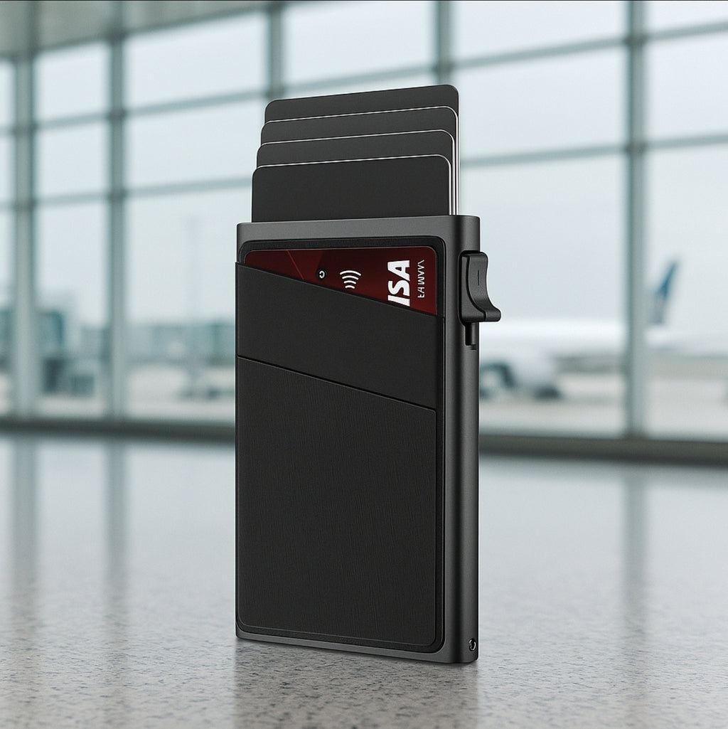 Side-pop RFID Blocking Aluminum Alloy Wallet