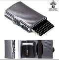 Carbon Fiber RFID Fold Wallet W/Button