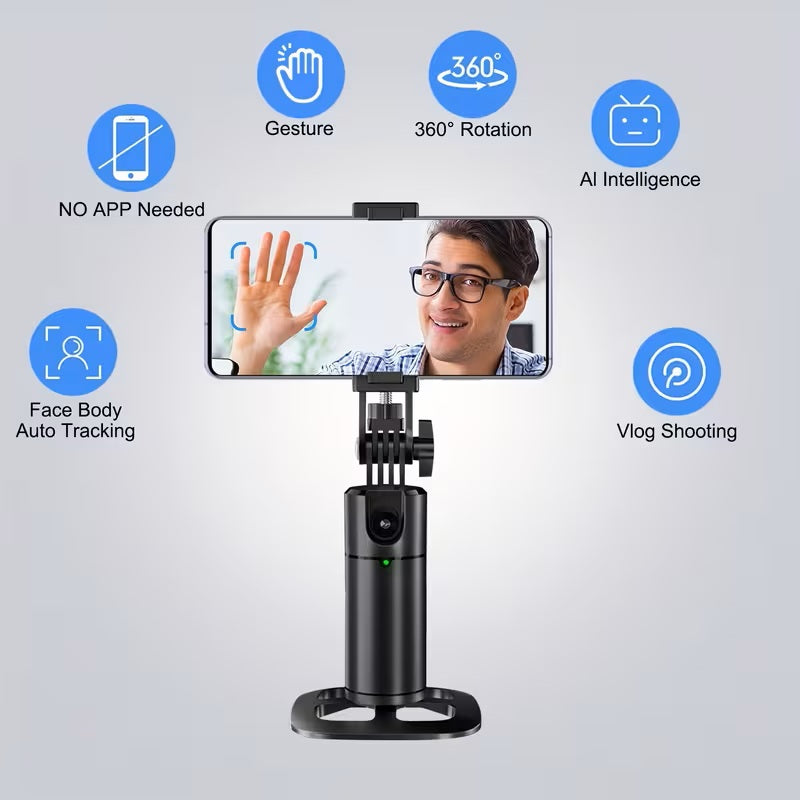 Auto Face Tracking Tripod 360° Rotation Desk Stand