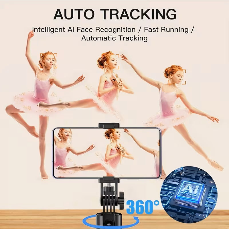 Auto Face Tracking Tripod 360° Rotation Desk Stand