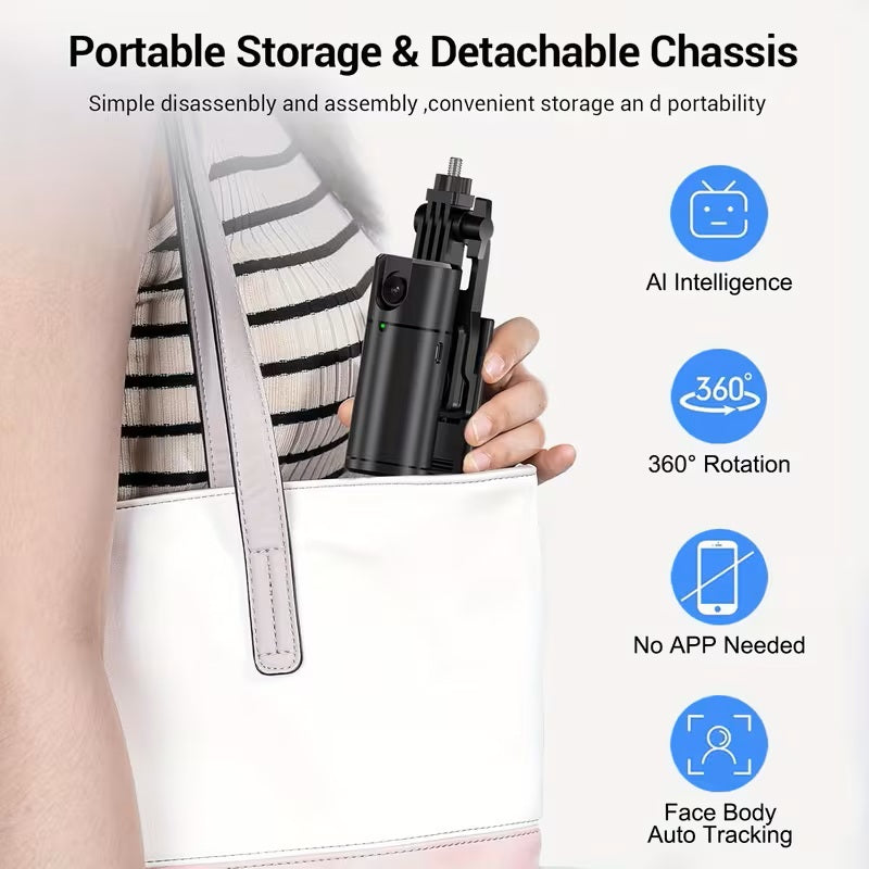 Auto Face Tracking Tripod 360° Rotation Desk Stand